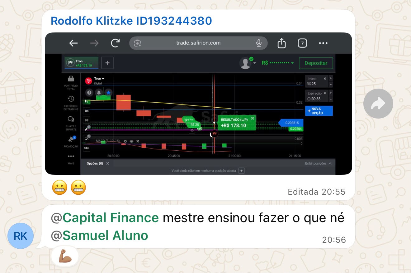 Print de resultado enviado por Rodolfo Klitzke